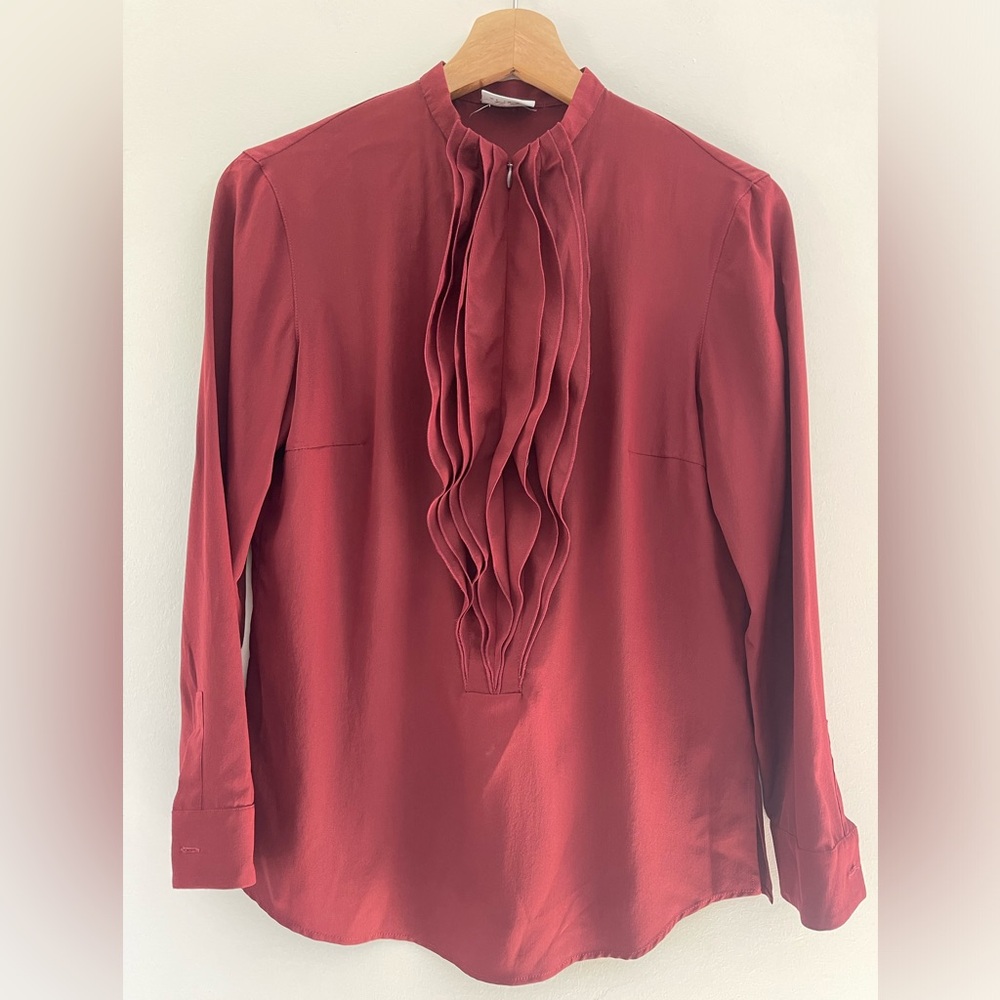 Akris Punto Red Blouse